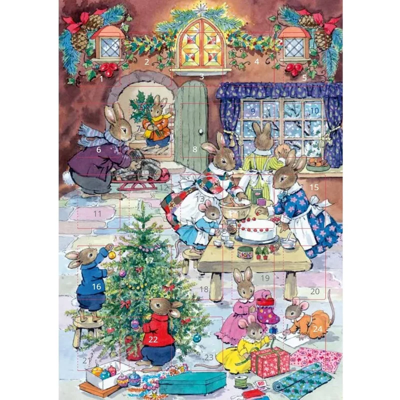 Christmas Eve Advent Calendar Greetings Card | Christmas Advent Calendar - A5