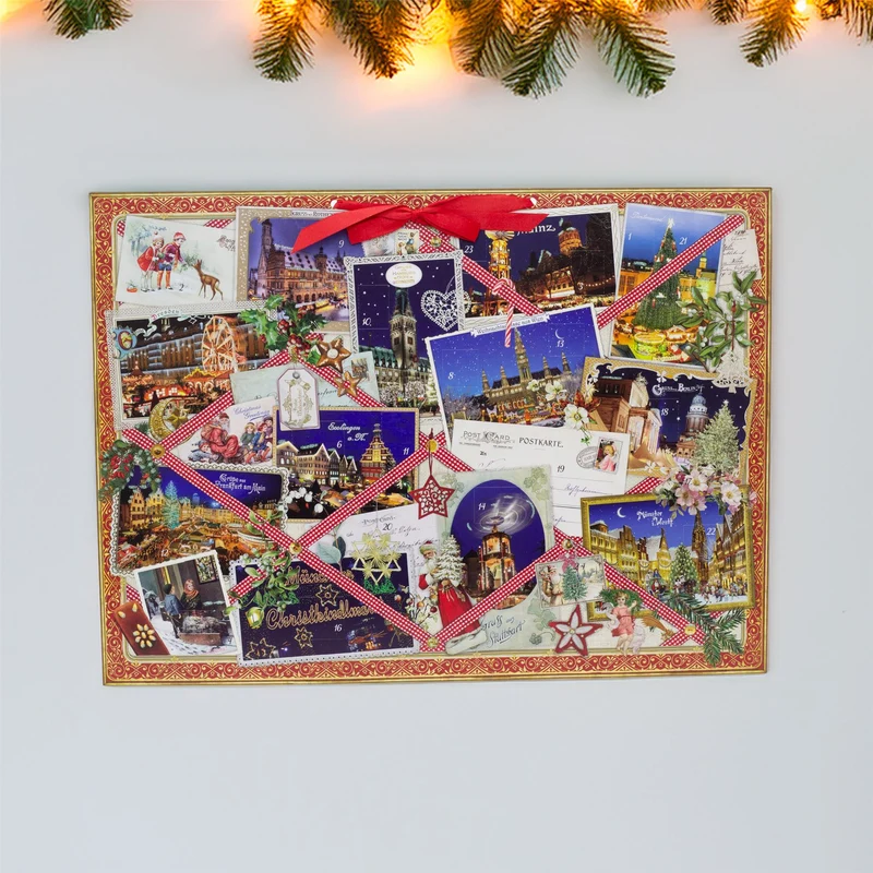 Postcards from Christmas Markets Advent Calendar | Large Advent Calendar 52x38cm