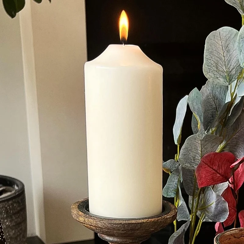 100 Hours Burn Time Overdipped Church Pillar Candle