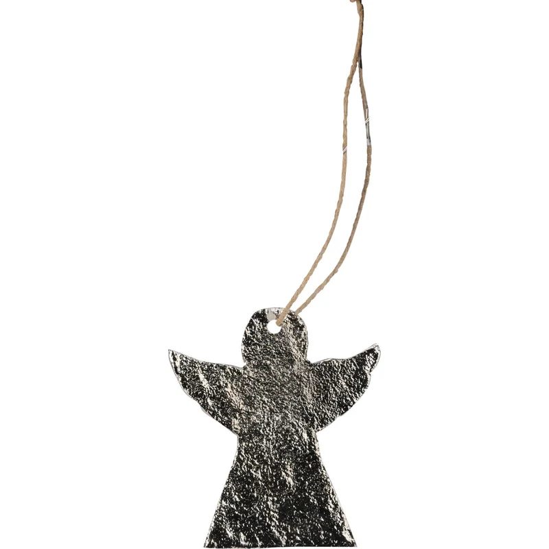 Silver Metallic Christmas Bauble | Hanging Ornament for Christmas Tree - 7cm