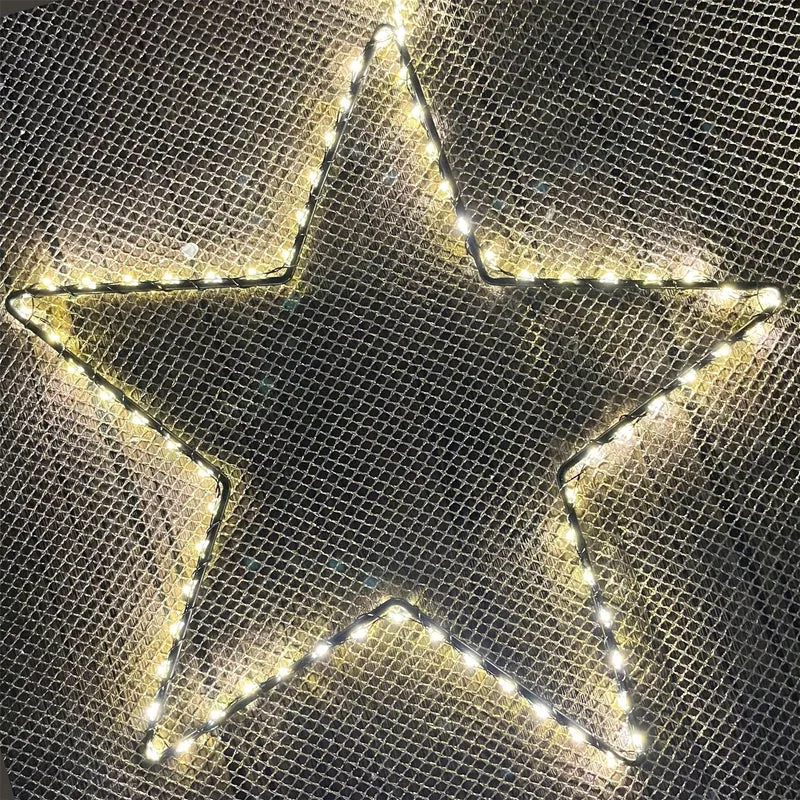 Medium Silhouette LED Christmas Star | 77 LED Star Light Window Decoration - 28cm