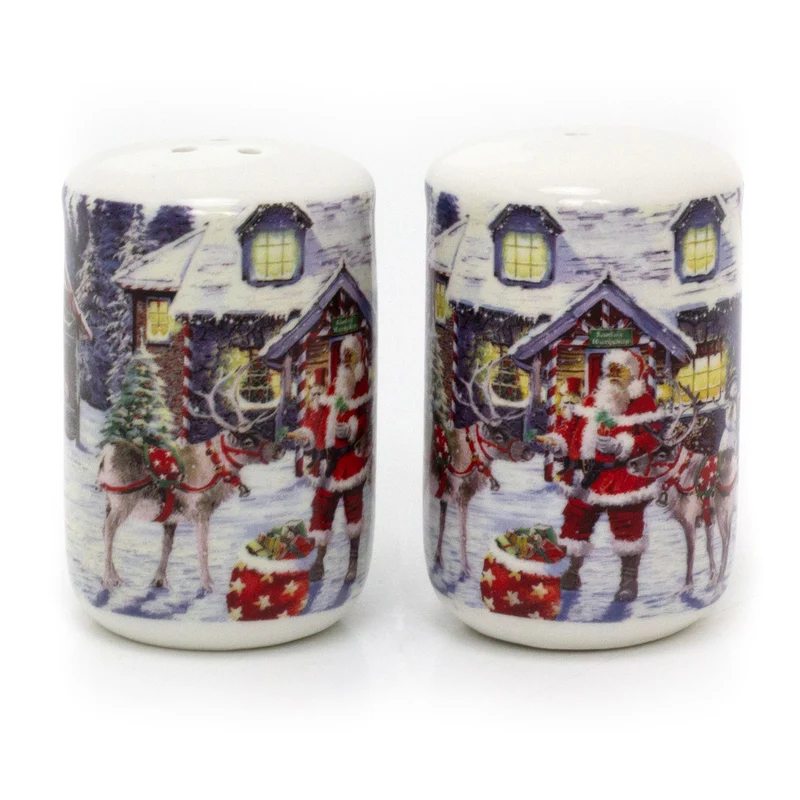 Santa Workshop Christmas Salt and Pepper Pots | Festive Salt & Pepper Set