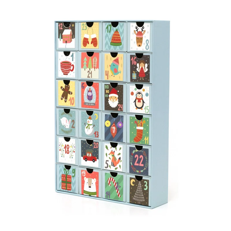 Childrens Christmas Advent Calendar | 24-Drawer Fill-Your-Own Advent Calendar