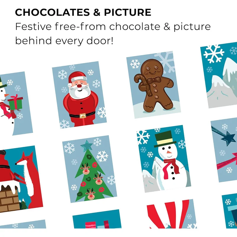 Moo Free Children's Dairy-Free White Chocolate Advent Calendar | Vegan & Gluten-Free 70g