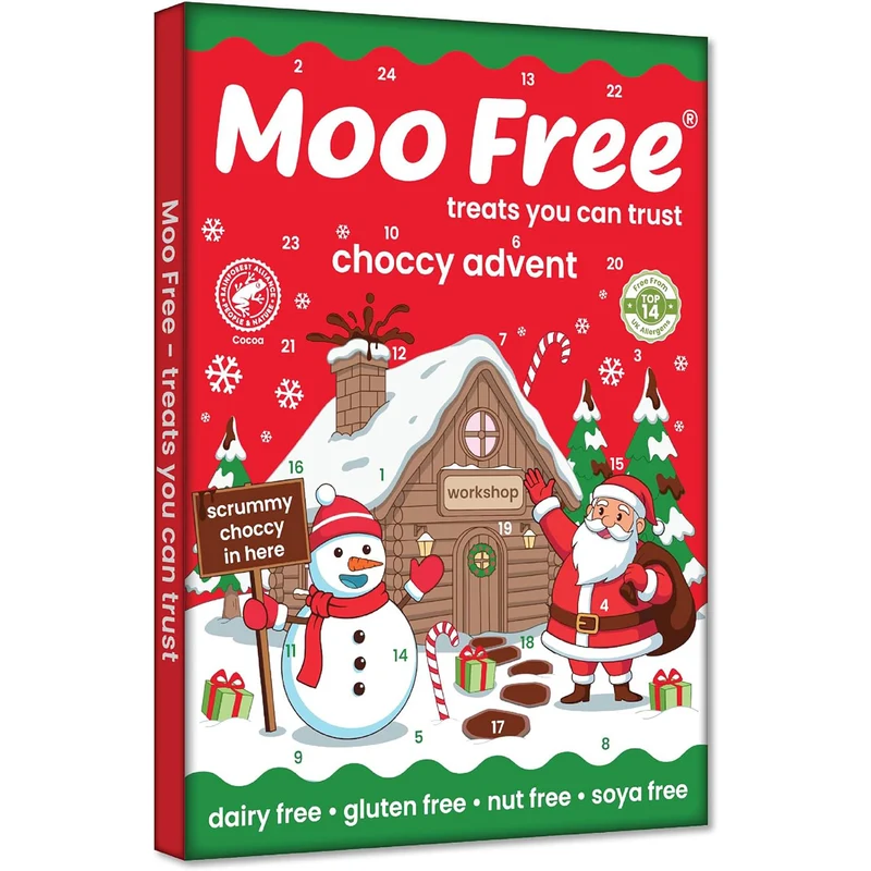 Moo Free Children's Dairy-Free Milk Chocolate Advent Calendar | Vegan & Gluten-Free 70g