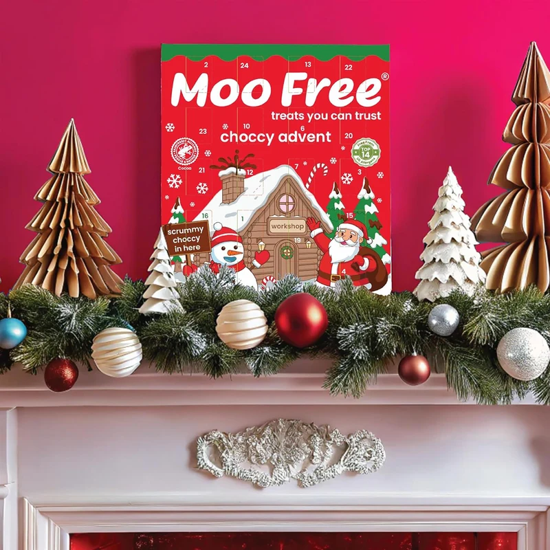 Moo Free Children's Dairy-Free Milk Chocolate Advent Calendar | Vegan & Gluten-Free 70g