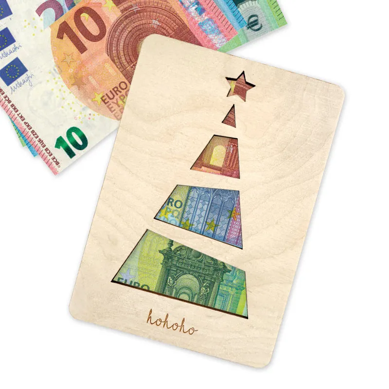 Geschenkkarte - Holz - Geldgeschenk Weihnachten - Christmas Tree