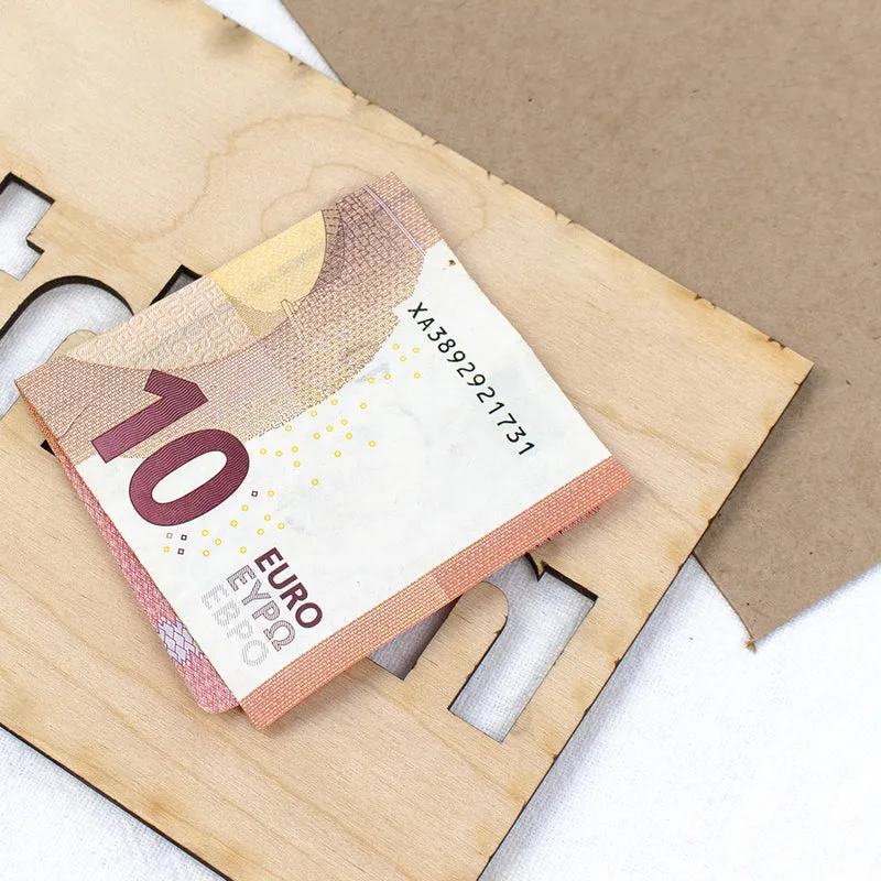Geschenkkarte - Holz - Geldgeschenk Du wolltest doch nichts oder