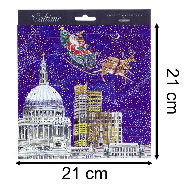 City of London Christmas Advent Calendar | Santa Picture Advent Calendar - 21cm