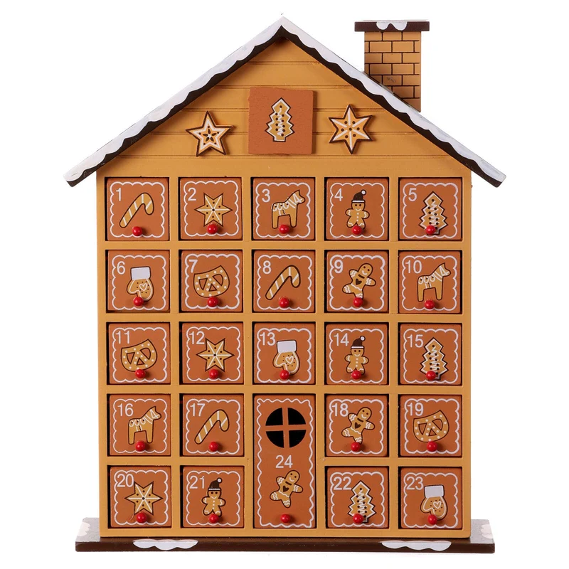Gingerbread House Christmas Advent Calendar | Fill Your Own Advent Calendar 31cm