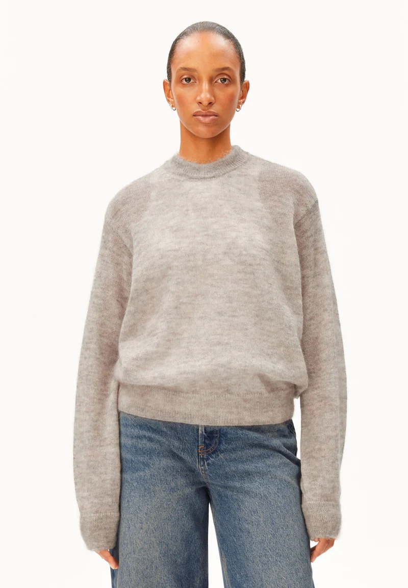 MOHAIR-MIX STRICKPULLOVER | honey melange