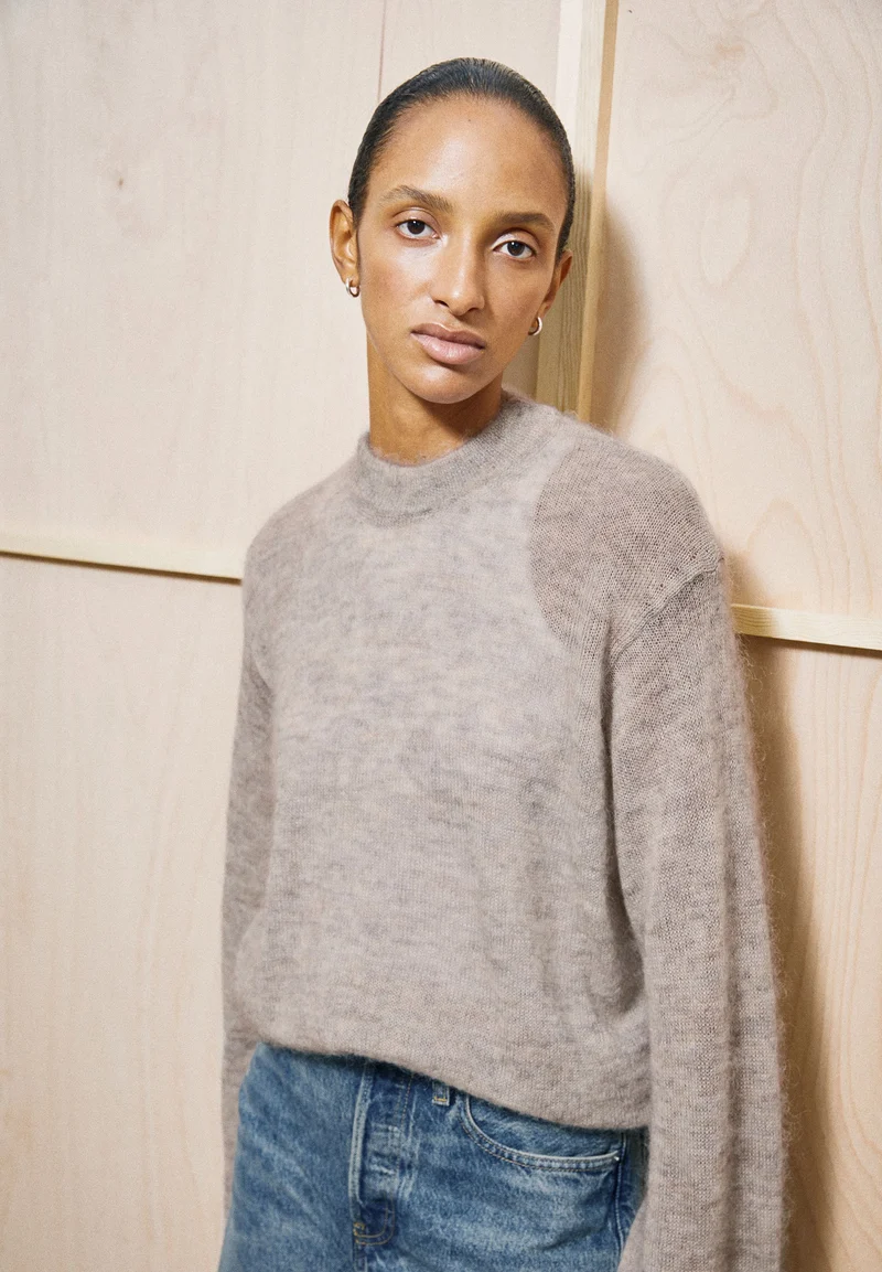 MOHAIR-MIX STRICKPULLOVER | honey melange