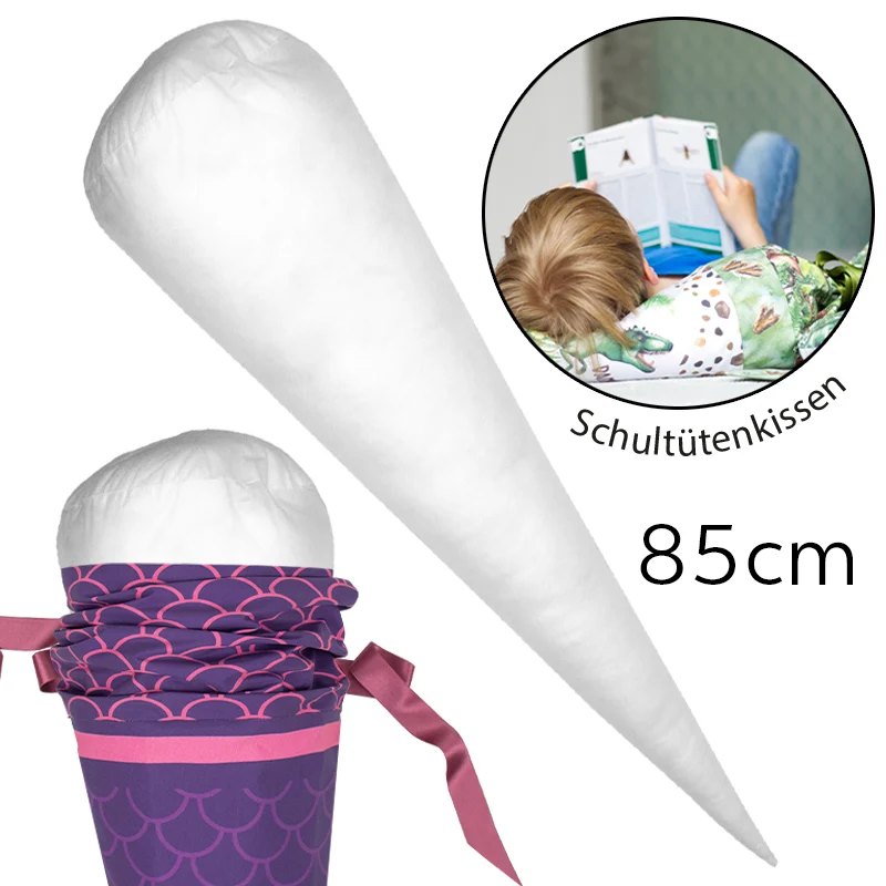 Schultütenkissen Kuschelkissen-Inlett Kissenfüllung für Schultüte groß 85 cm