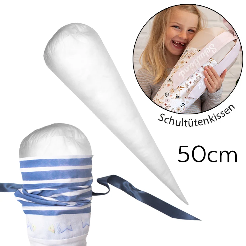 Schultütenkissen Kuschelkissen-Inlett Kissenfüllung für Schultüte 50 cm