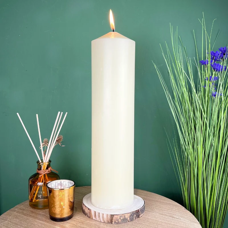 250 Hour Large Church Pillar Candle ~ Cream Votive Candle