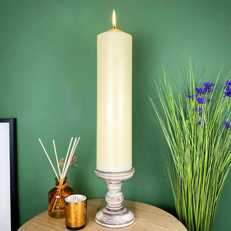 250 Hour Large Church Pillar Candle ~ Cream Votive Candle