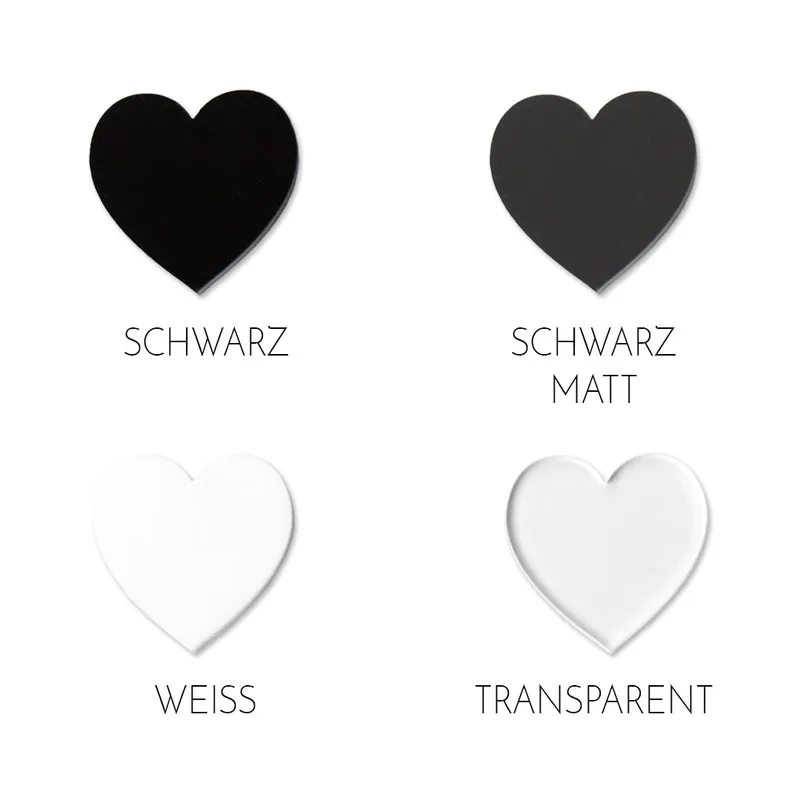 Platzkarte für Gläser - Hochzeit - Acryl - Namensschild zum Einhängen - Wunschname