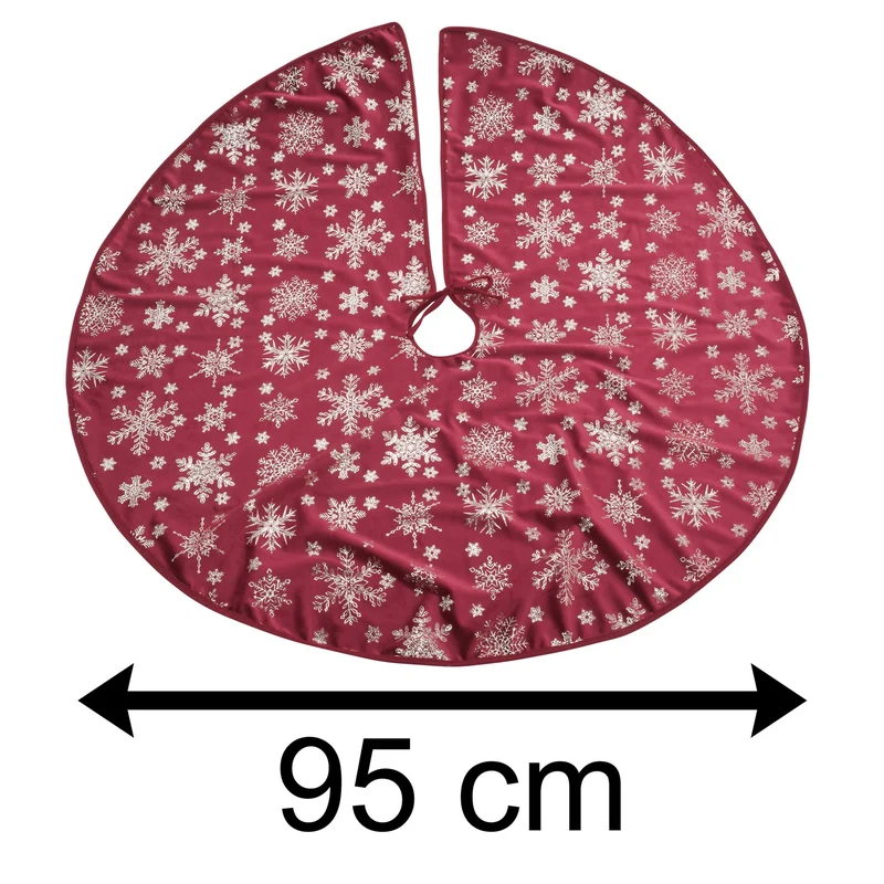 95cm Christmas Tree Skirt Christmas Tree Base Cover | Xmas Tree Fabric Tree Skirt | Cover For Christmas Tree Base - Red Tree Skirt