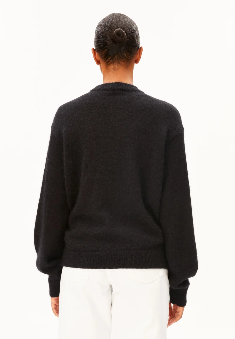MOHAIR-MIX STRICKPULLOVER | black