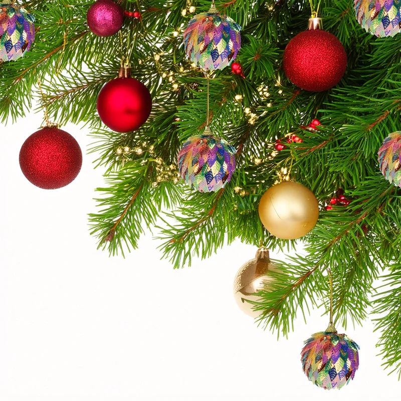 Rainbow Leaf Bauble | Multicoloured Christmas Tree Hanging Ornament - 6cm