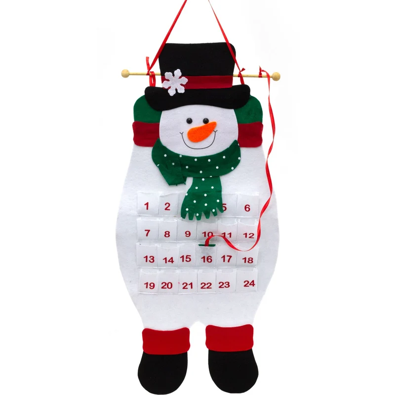 Snowman Christmas Advent Calendar | Fill Your Own Kids Advent Calendar - 71cm