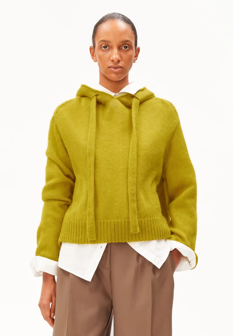MOHAIR-MIX STRICK-HOODIE | mosslace