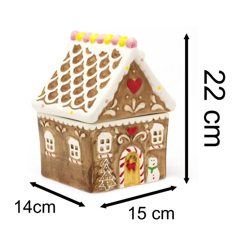 Medium Christmas Gingerbread Biscuit Barrel | Gingerbread House Cookie Jar