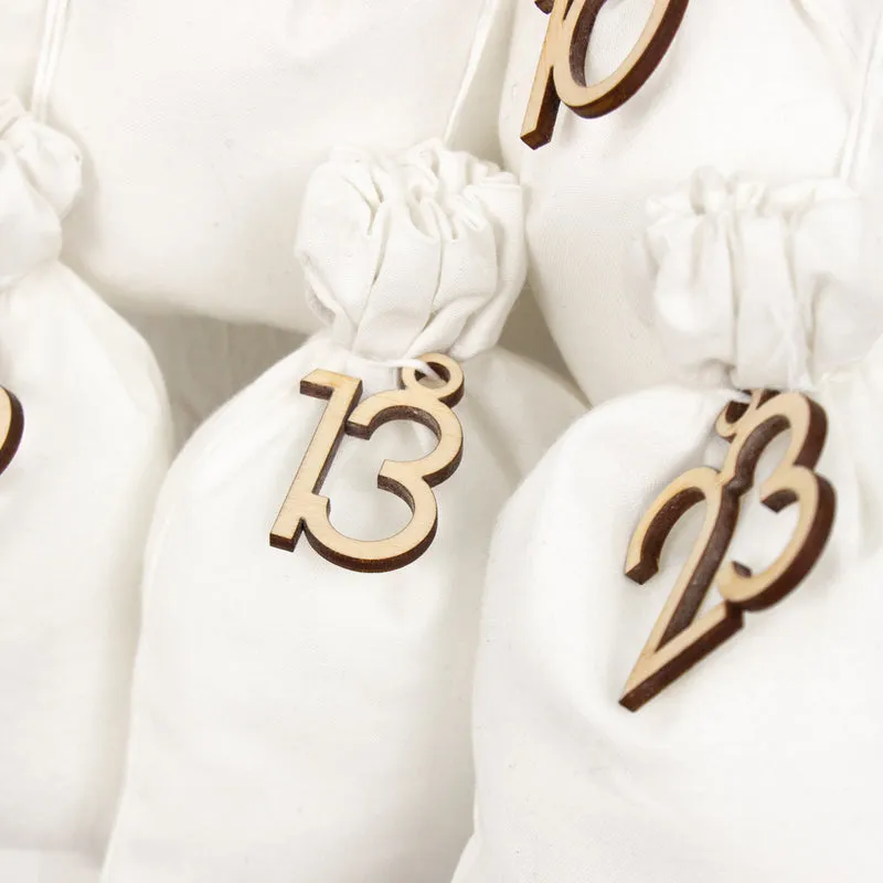Adventskalender | Holz | Leiste | Häuser | personalisierbar