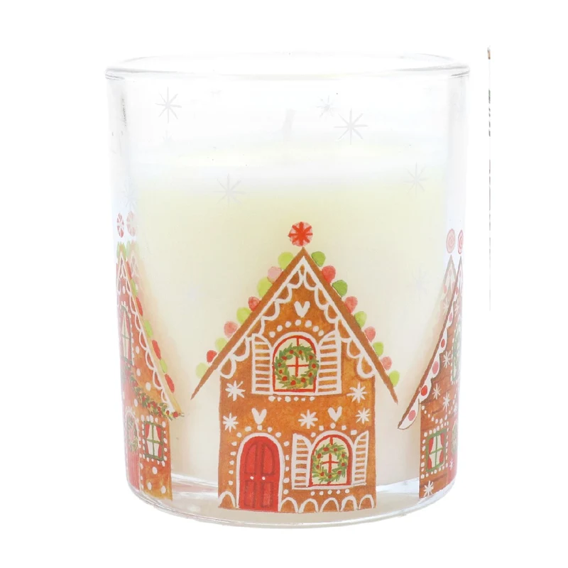 Gingerbread House Christmas Candle | Gingerbread Scented Candle Holder - 7cm