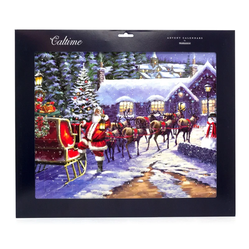 Christmas Eve Christmas Advent Calendar | Santa Picture Advent Calendar 46x37cm
