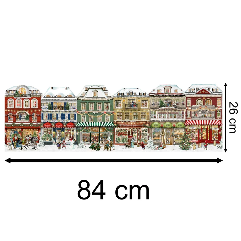 Freestanding Christmas Advent Calendar The Christmas Shops | Fold Out Advent Calendar Traditional Advent Calendar | Picture Advent Calendar Paper Advent Calendar