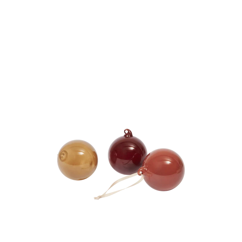 Glass Baubles Christbaumkugeln aus Glas 3er-Set Roseate - ferm LIVING