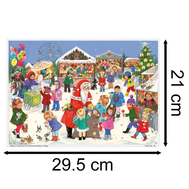 Santa at the Christmas Market Christmas Advent Calendar | Door Advent Calendar