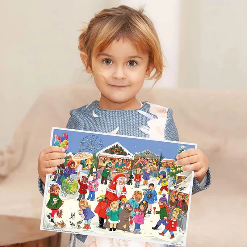 Santa at the Christmas Market Christmas Advent Calendar | Door Advent Calendar
