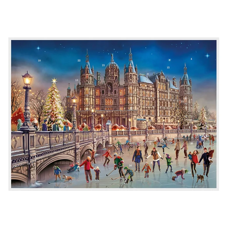 Christmas at Schwerin Castle Christmas Advent Calendar Greetings Card & Envelope
