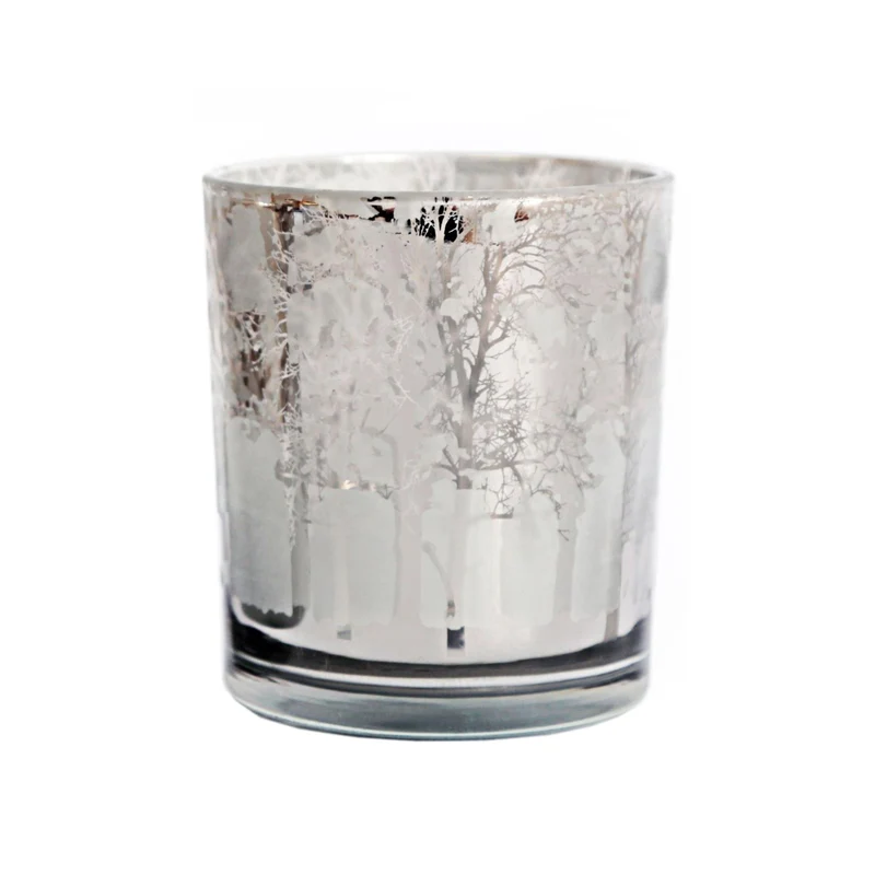 Christmas Silhouette Tealight Holder Ornament ~ Xmas Frosted Glass Candle Decoration ~ Design Varies