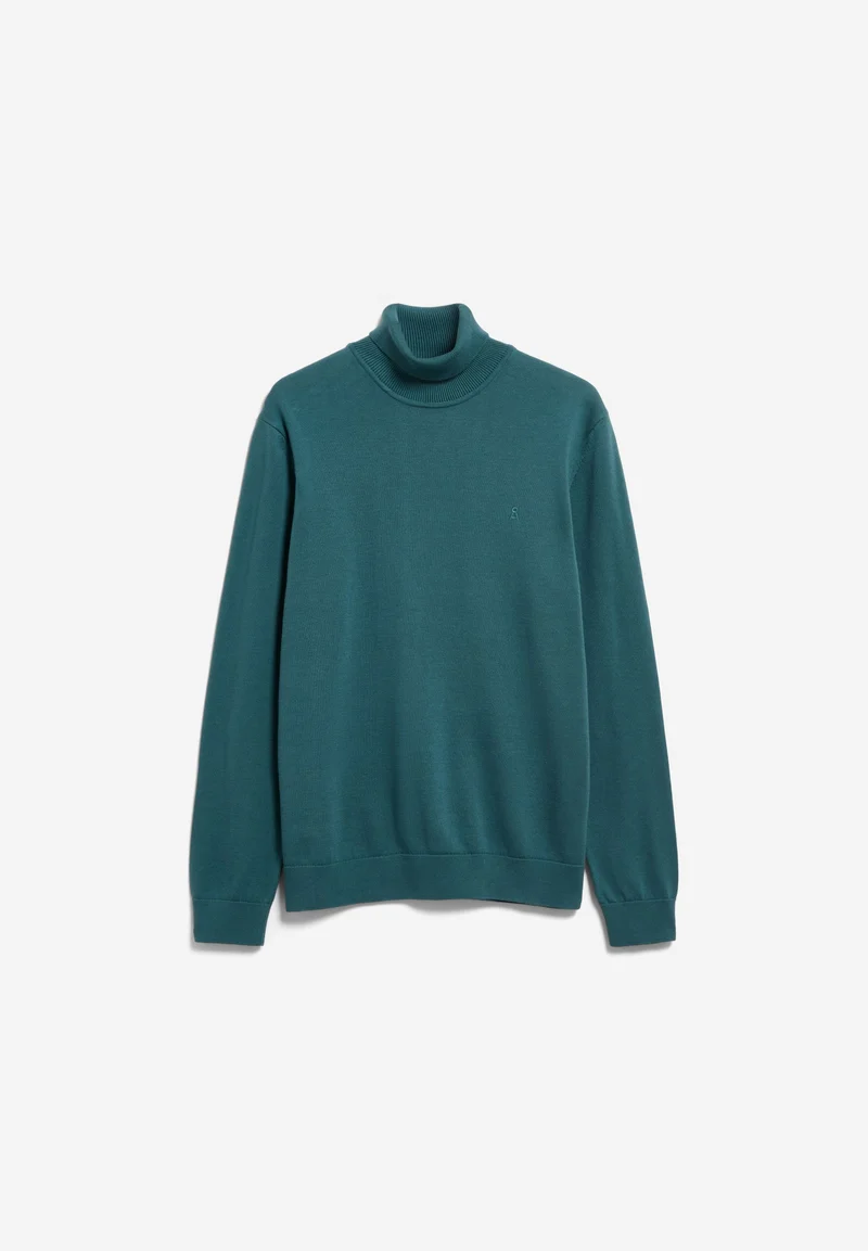 GAARDO STRICK-ROLLKRAGENPULLOVER | petrol velvet