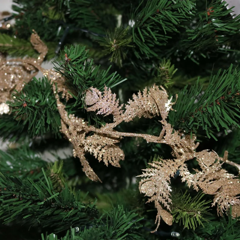 170cm Gold Leaf Garland Glitter Garland Christmas | Artificial Vine Christmas Tree Garlands | Leaf Garland - Design Varies One Supplied