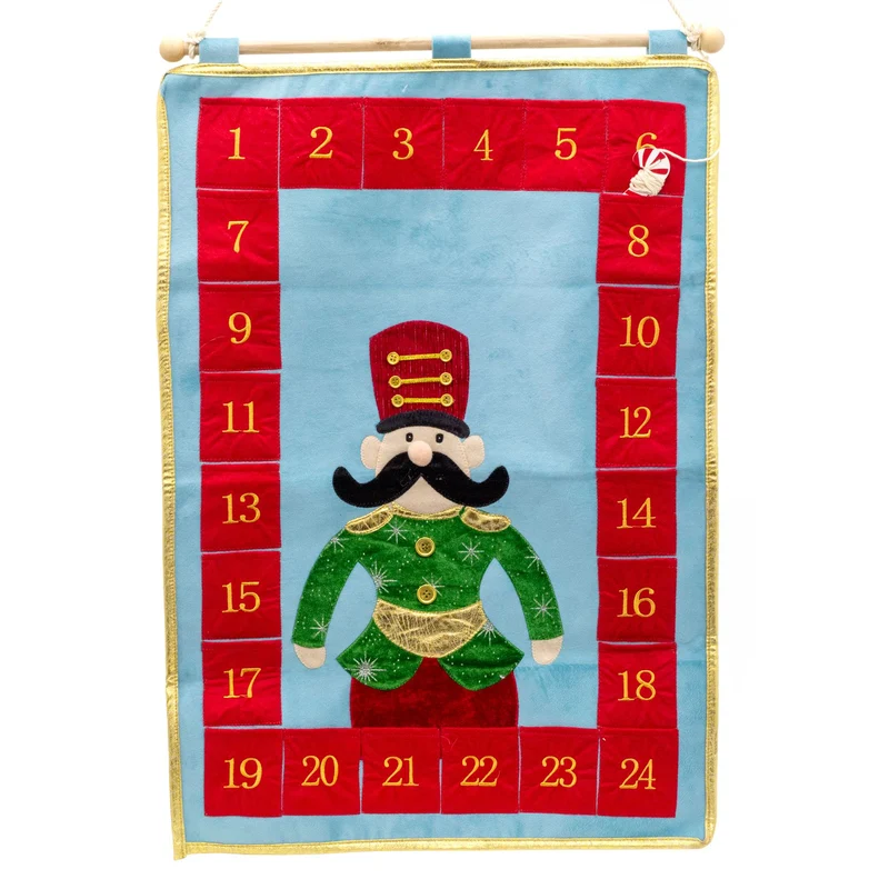 Christmas Soldier Advent Calendar | Reusable 24 Pocket Advent Calendar - 73cm