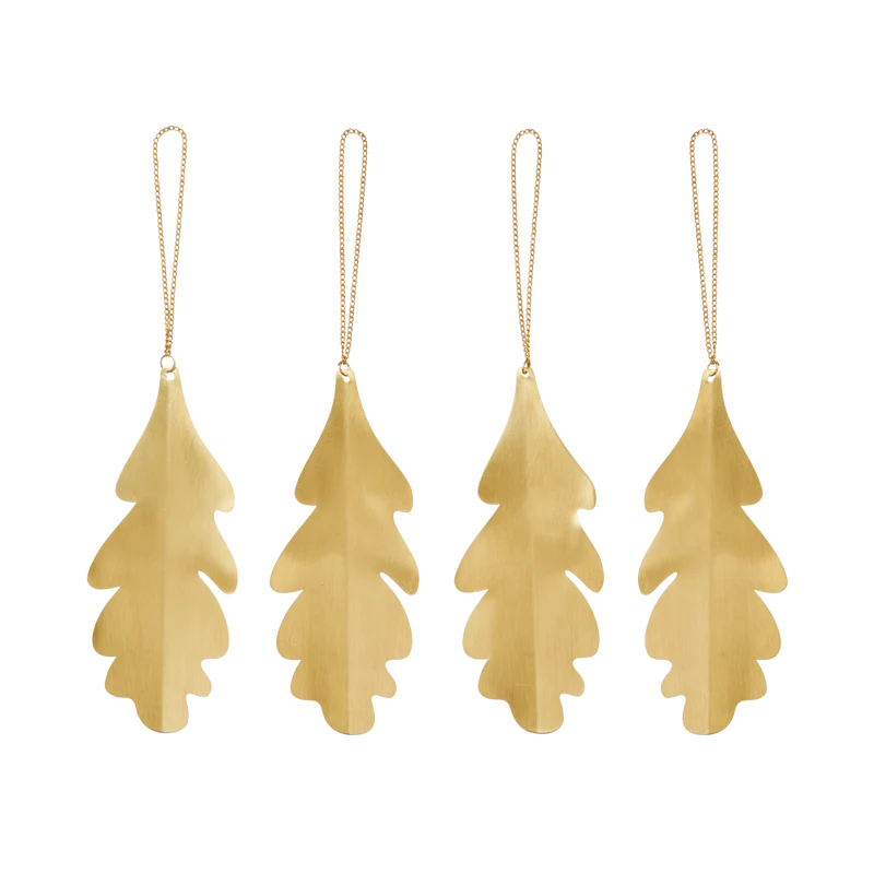 Oak Leaf Ornaments Christbaumschmuck Anhänger 4er-Set - ferm LIVING