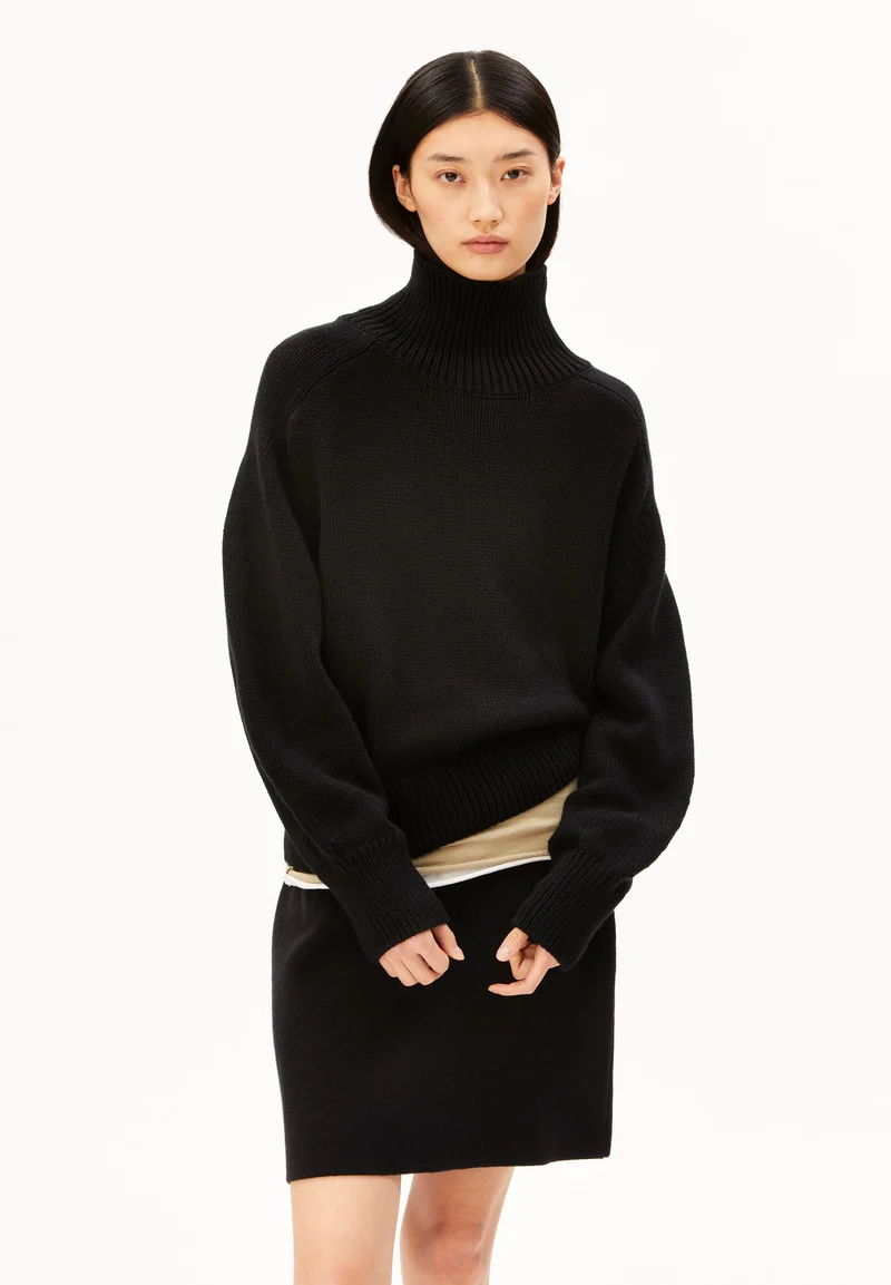 WINTER-BAUMWOLL-STRICKPULLOVER | black