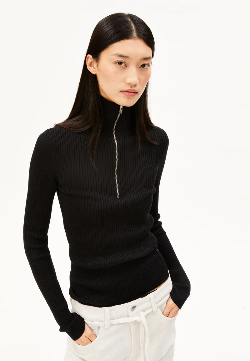 BAUMWOLL-STRICKTROYER | black