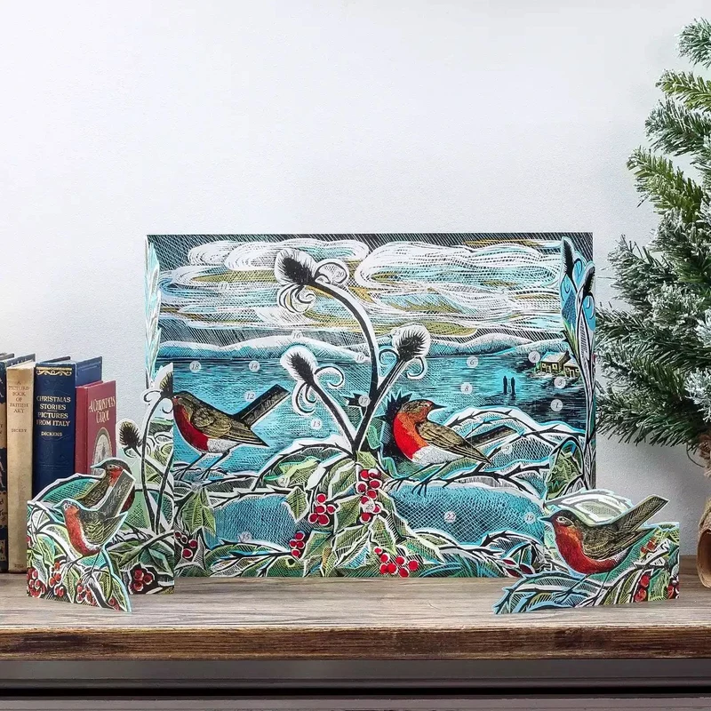 Midwinter Robins Pop-up 3D Advent Calendar | Bird Christmas Calendar - 40x30cm