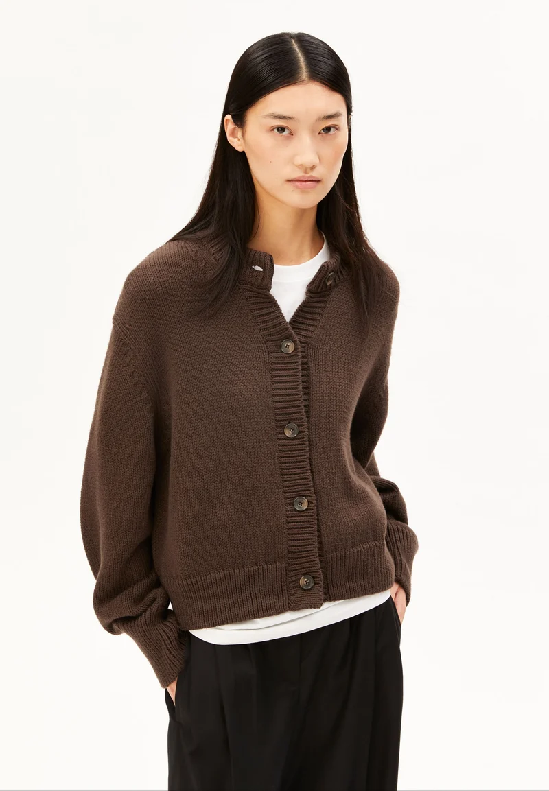 WINTER-BAUMWOLL-STRICKJACKE | claystone