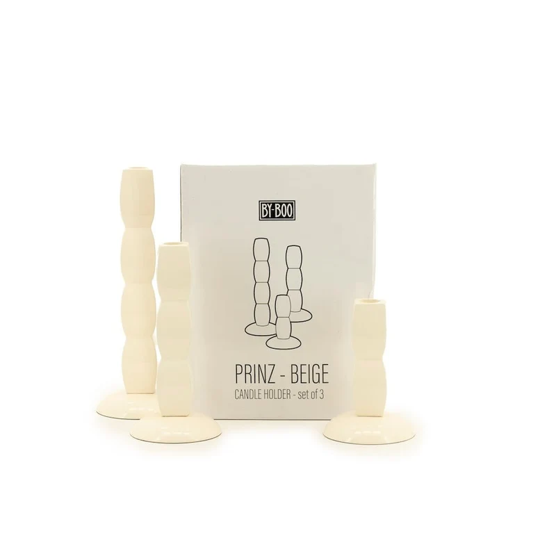 Set Kerzenhalter Prinz beige - By-Boo
