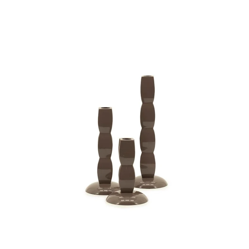 Set Kerzenhalter Prinz dark taupe - By-Boo