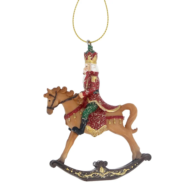 Nutcracker Christmas Bauble | Nutcracker Soldier Hanging Tree Ornament - 9.5cm