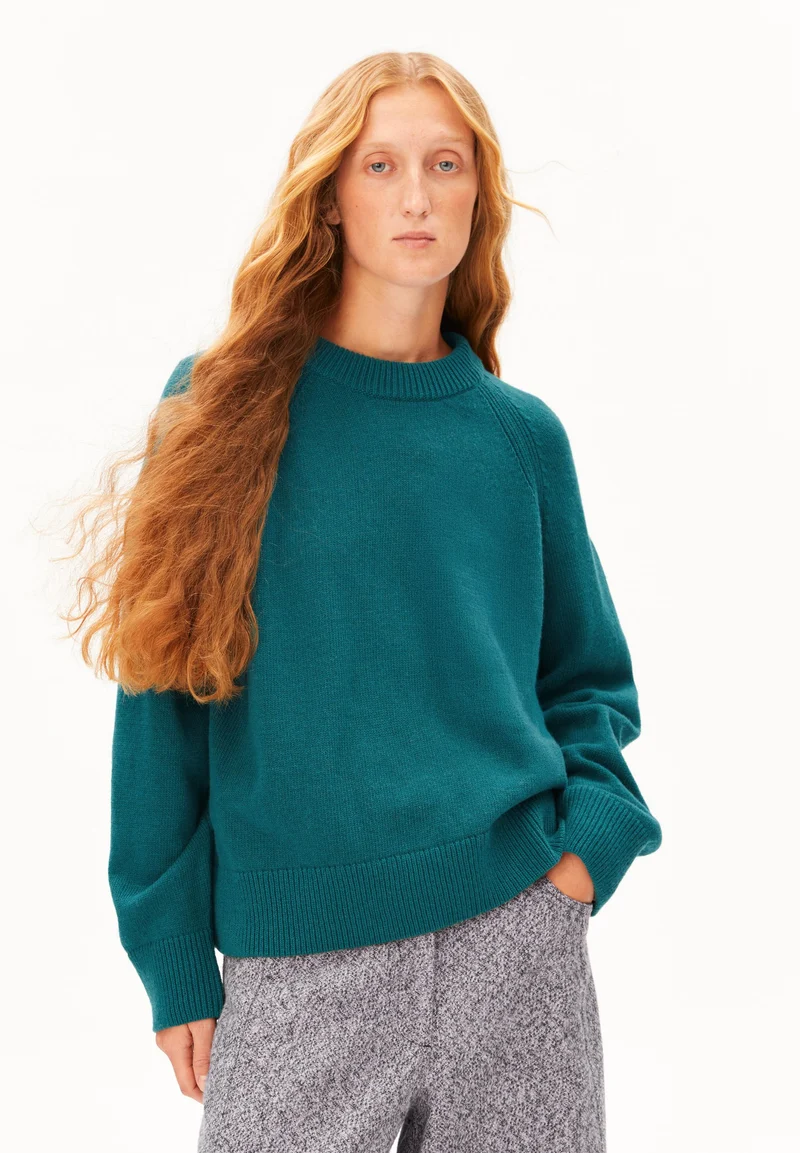 WOLL-STRICKPULLOVER | petrol velvet