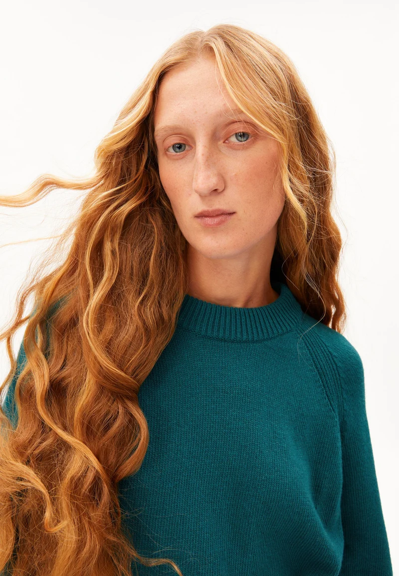 WOLL-STRICKPULLOVER | petrol velvet