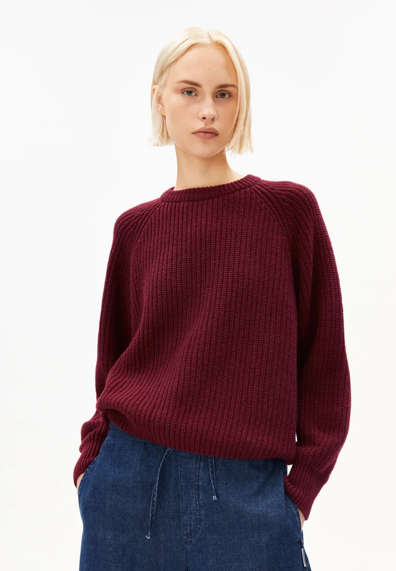RIPP-STRICKPULLOVER | velvet red